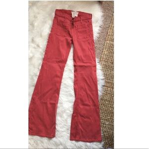 High rise wide leg pants